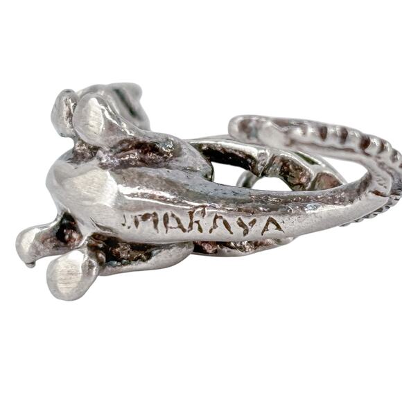 Fantasy Dragon Charm | Vintage Sterling Silver 925 Maraya Jewelry - Picture 4 of 7